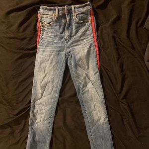 Abercrombie&Fitch red striped jeans